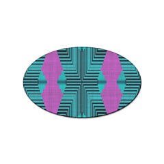 Tribal Purple Rhombus Sticker Oval (10 Pack)