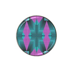 Tribal Purple Rhombus Hat Clip Ball Marker (4 Pack)