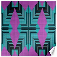 Tribal Purple Rhombus Canvas 12  X 12 