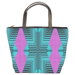 Tribal Purple Rhombus Bucket Bag