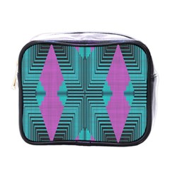 Tribal Purple Rhombus Mini Toiletries Bag (one Side)