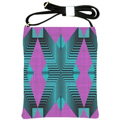 Tribal Purple Rhombus Shoulder Sling Bag