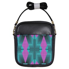 Tribal Purple Rhombus Girls Sling Bag by LalyLauraFLM