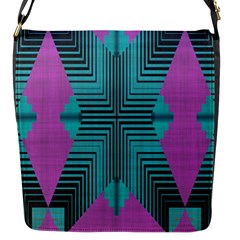 Tribal Purple Rhombus Flap Closure Messenger Bag (small)