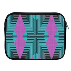 Tribal Purple Rhombus Apple Ipad 2/3/4 Zipper Case by LalyLauraFLM