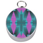 Tribal purple rhombus Silver Compass Front