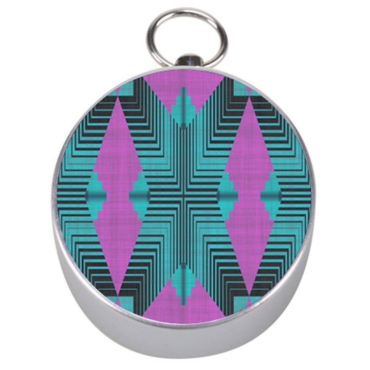 Tribal purple rhombus Silver Compass