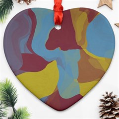 Watercolors Heart Ornament (two Sides)