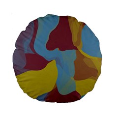 Watercolors Standard 15  Premium Round Cushion  by LalyLauraFLM