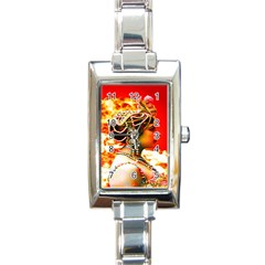 Mata Hari Rectangular Italian Charm Watch by icarusismartdesigns