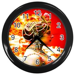 Mata Hari Wall Clock (black)