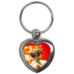 Mata Hari Key Chain (heart) by icarusismartdesigns