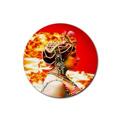 Mata Hari Rubber Round Coaster (4 Pack) by icarusismartdesigns