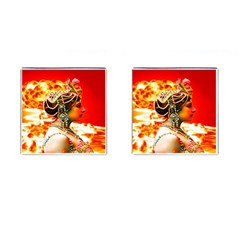 Mata Hari Cufflinks (square) by icarusismartdesigns