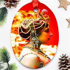 Mata Hari Oval Ornament (two Sides) by icarusismartdesigns