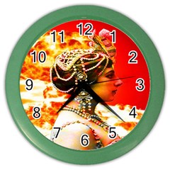 Mata Hari Color Wall Clock by icarusismartdesigns