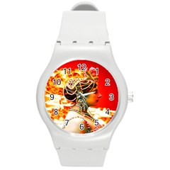 Mata Hari Round Plastic Sport Watch Medium