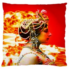 Mata Hari Large Flano Cushion Case (one Side) by icarusismartdesigns