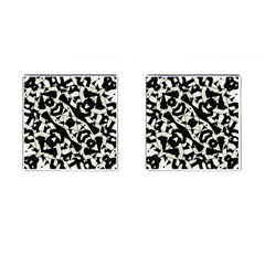 Black And White Print Cufflinks (square) by dflcprintsclothing