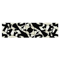 Black And White Print Satin Scarf (oblong) by dflcprintsclothing