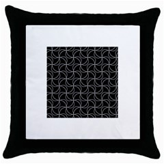 Sir Gyle Wht X Blk Black Throw Pillow Case