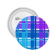 Blue & Purple Gingham Plaid 2 25  Button