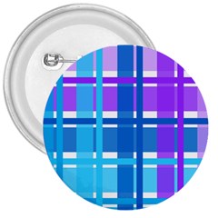 Blue & Purple Gingham Plaid 3  Button