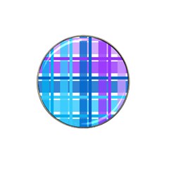 Blue & Purple Gingham Plaid Golf Ball Marker 4 Pack (for Hat Clip) by StuffOrSomething