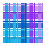 Blue & Purple Gingham Plaid Glasses Cloth (Medium, Two Sided) Back