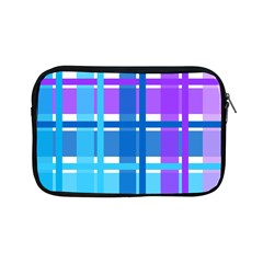 Blue & Purple Gingham Plaid Apple Ipad Mini Zippered Sleeve by StuffOrSomething