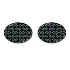 Elegant Pattern Print Cufflinks (oval)