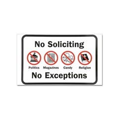 No Soliciting Sign Sticker