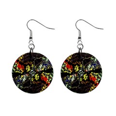 Floral Collage Print Mini Button Earrings by dflcprintsclothing