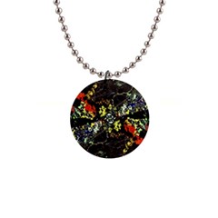 Floral Collage Print Button Necklace by dflcprintsclothing