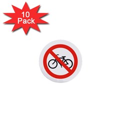 No Bicycles Mini Buttons (10 Pack)