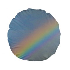 Rainbow Standard 15  Premium Flano Round Cushion 