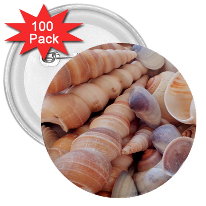 Seashells 3000 4000 3  Button (100 pack)