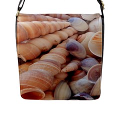 Sea Shells Flap Closure Messenger Bag (large)