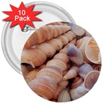 Sea Shells 3  Button (10 pack) Front