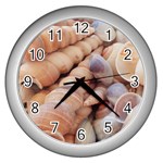 Sea Shells Wall Clock (Silver) Front