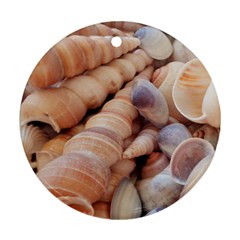 Sea Shells Round Ornament (two Sides) by yoursparklingshop