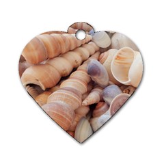 Sea Shells Dog Tag Heart (two Sided)