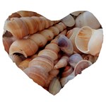 Sea Shells Large 19  Premium Heart Shape Cushion Front