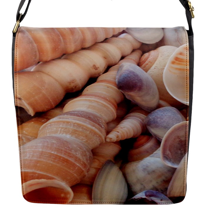 Sea Shells Flap Closure Messenger Bag (Small)