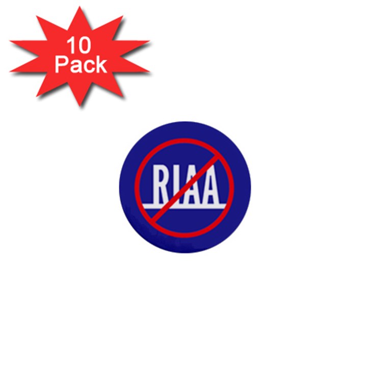 Anti-RIAA mini buttons (10 pack)