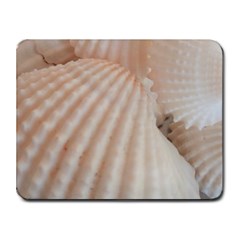 Sunny White Seashells Small Mouse Pad (rectangle) by yoursparklingshop