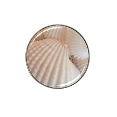 Sunny White Seashells Golf Ball Marker 4 Pack (for Hat Clip)