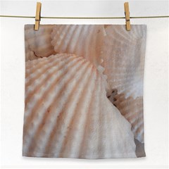 Sunny White Seashells Face Towel