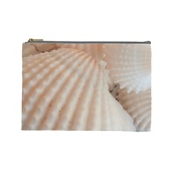 Sunny White Seashells Cosmetic Bag (large)