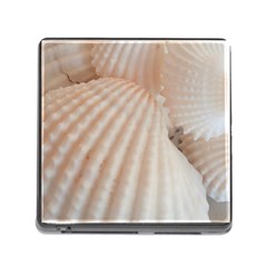 Sunny White Seashells Memory Card Reader With Storage (square) by yoursparklingshop